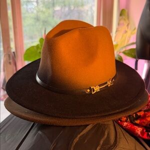 Brown and Black Fedora Hat